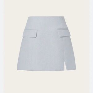 Scandinavian By Malina Stylish Light Blue structured Mini Skirt